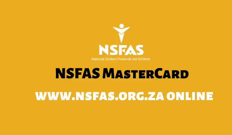 NSFAS MasterCard – www.nsfas.org.za online
