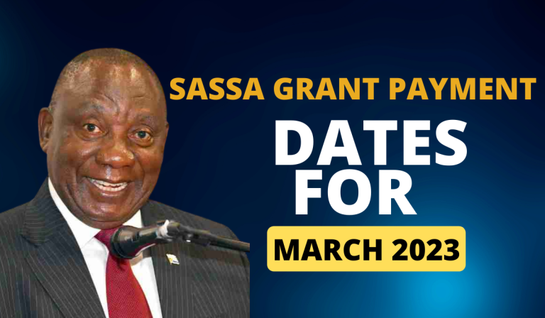 Check Sassa Grant Payment Dates For March 2023