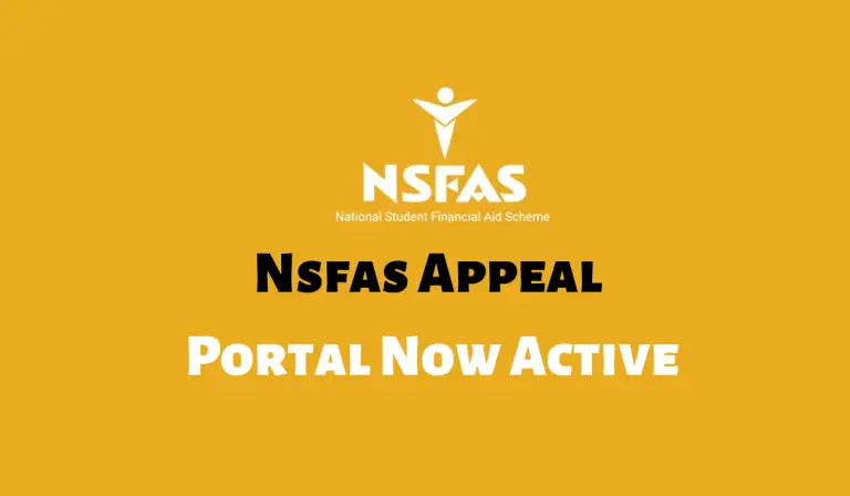 Nsfas Appeal Portal Now Active