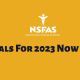 Nsfas Appeals For 2023 Now Open