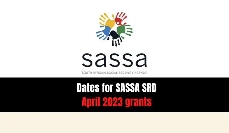Dates for SASSA April 2023 grants