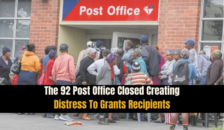 The 92 Post Office Closed Creating Distress To Grants Recipients