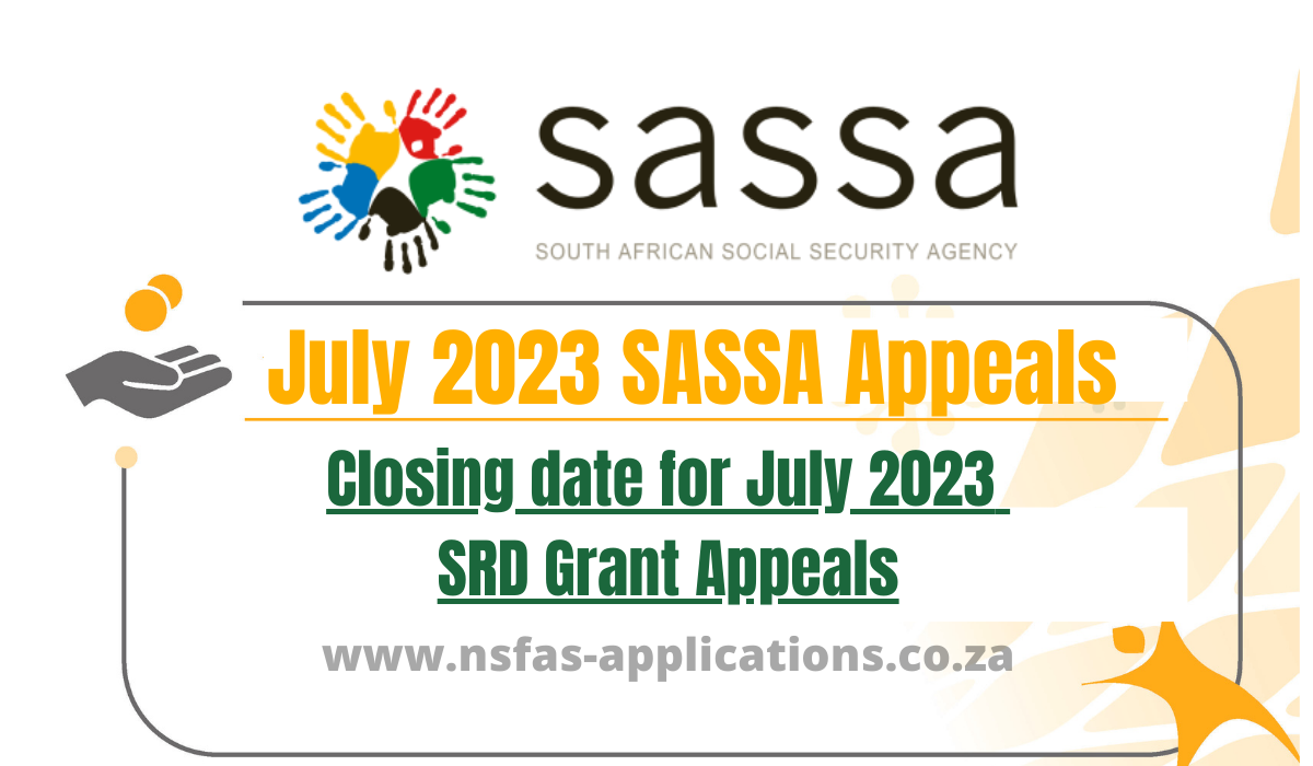 Closing date for July 2023 SRD Grant Appeals