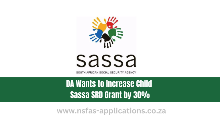 DA Wants to Increase Child Sassa SRD Grant by 30%