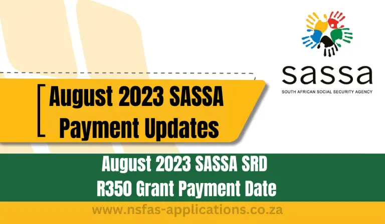 August 2023 SASSA SRD R350 Grant Payment Date