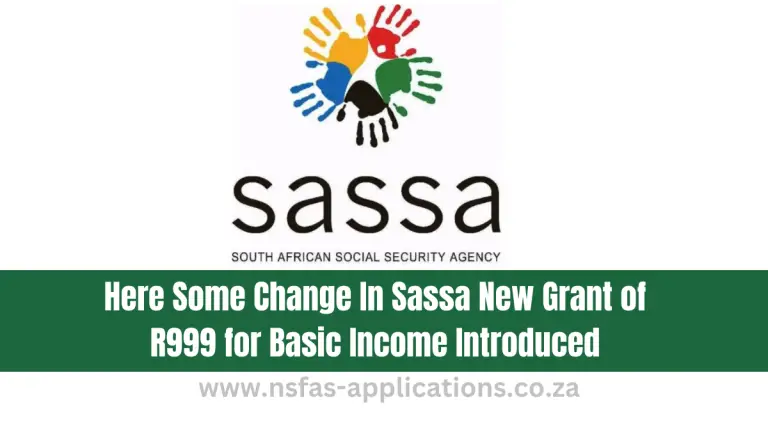 Here Some Change In Sassa New Grant of R999 for Basic Income Introduced