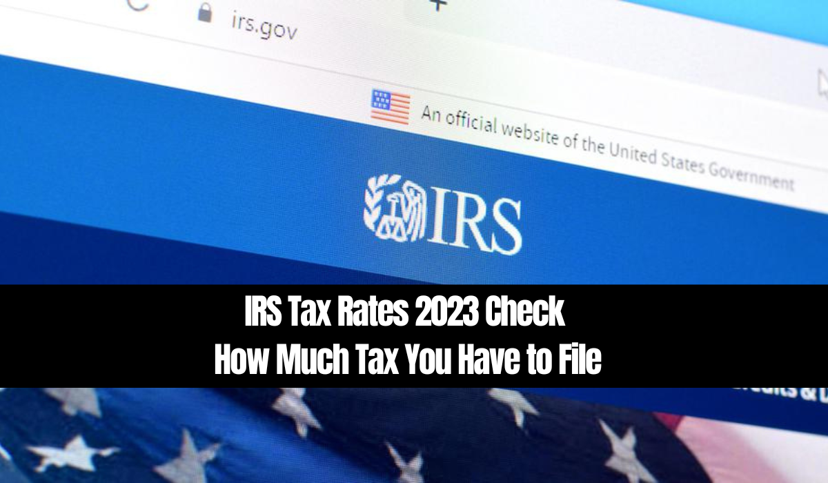 IRS Tax Rates 2023 Check How Much Tax You Have to File