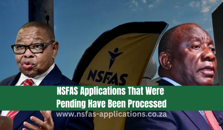NSFAS Applications That Were Pending Have Been Processed
