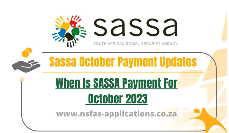 When Is SASSA Payment For October 2023