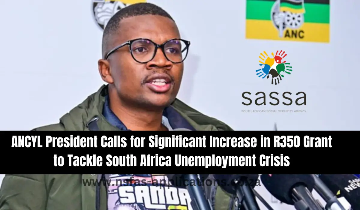 ANCYL President Calls for Significant Increase in R350 Grant to Tackle South Africa's Unemployment Crisis