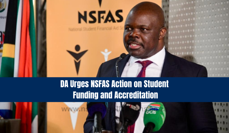 DA Urges NSFAS Action on Student Funding and Accreditation