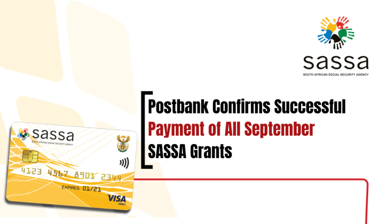 Postbank Confirms Successful Payment of All September SASSA Grants