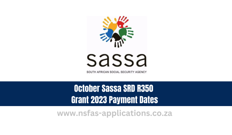 October Sassa SRD R350 Grant 2023 Payment Dates