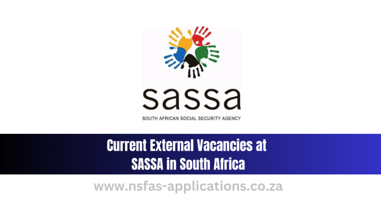 Current External Vacancies at SASSA in South Africa