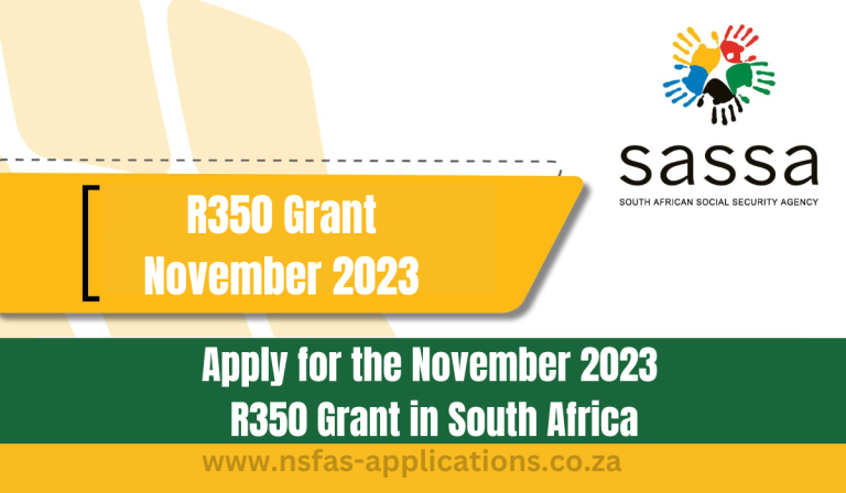 Apply for the November 2023 R350 Grant in South Africa