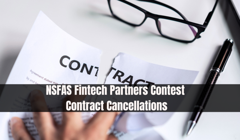 NSFAS Fintech Partners Contest Contract Cancellations