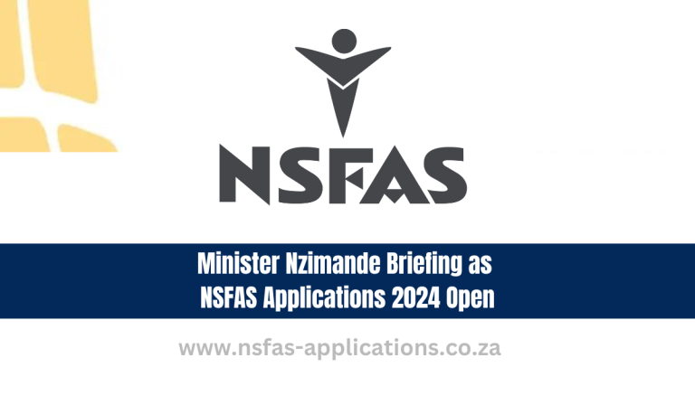 Minister Nzimande Briefing as NSFAS Applications 2024 Open