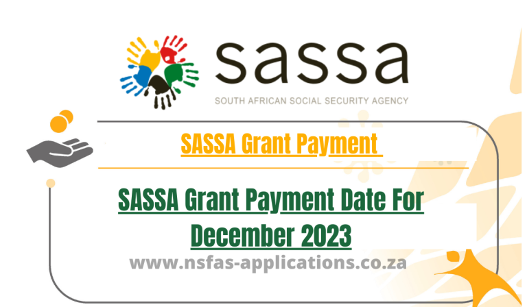 SASSA Grant Payment Date For December 2023
