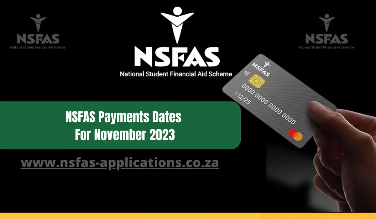 NSFAS Payments Dates For November 2023