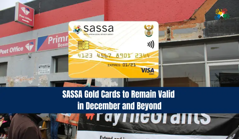 SASSA Gold Cards to Remain Valid in December and Beyond