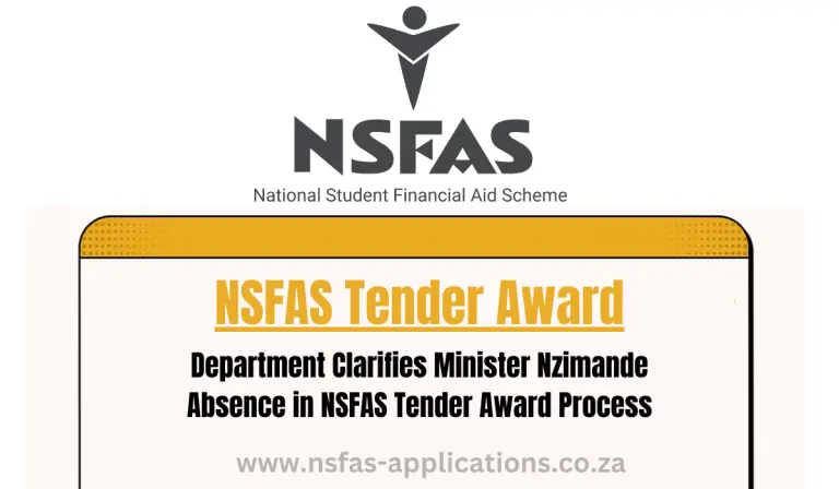 Department Clarifies: Minister Nzimande Absence in NSFAS Tender Award Process