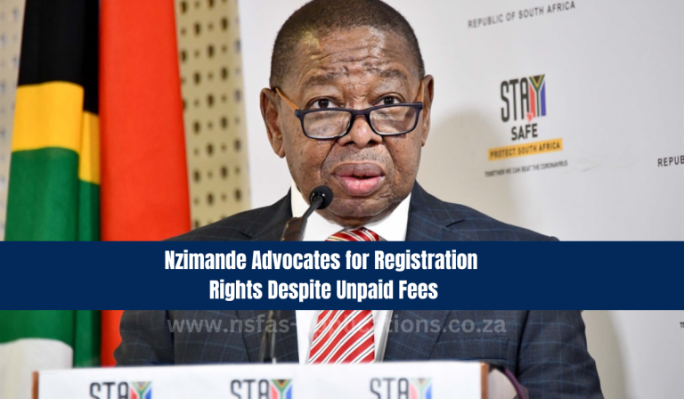 Nzimande Advocates for Registration Rights Despite Unpaid Fees